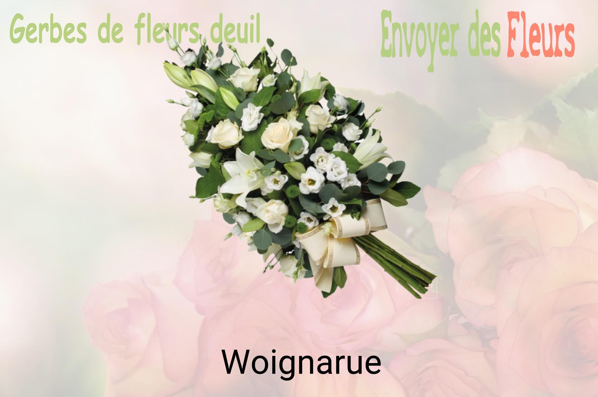 Gerbe de fleurs de deuil livrée à Woignarue